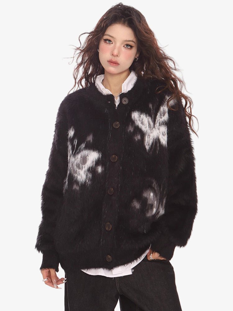 Y2K Butterfly Cardigan