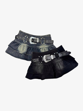 Y2K Denim Mini-Skirt