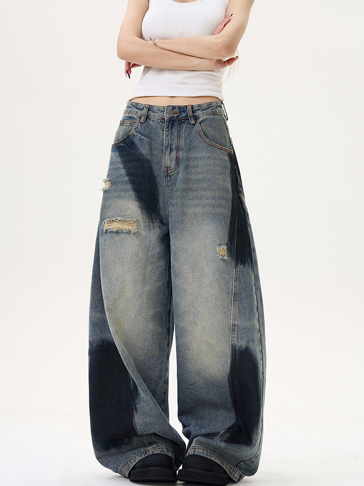 Y2K Damaged Denim Pants