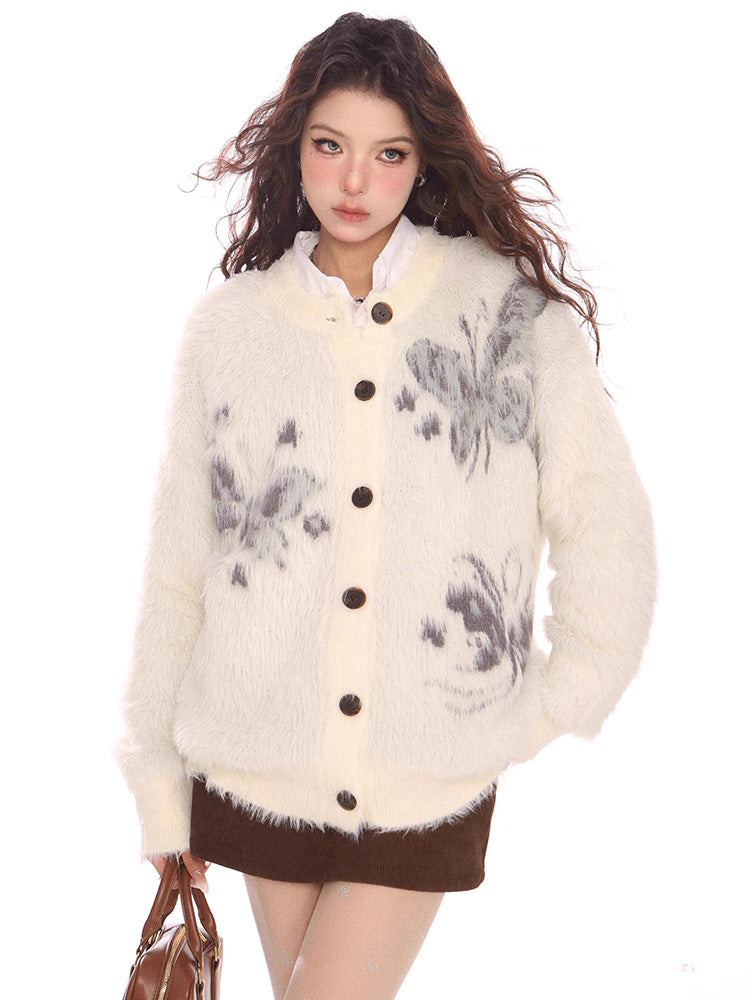 Y2K Butterfly Cardigan