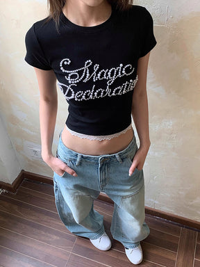 Y2K Pearl Top