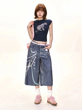 Y2K Blue Crop Top