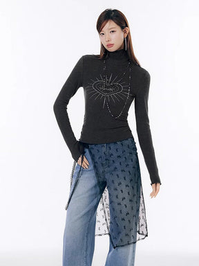 Y2K Heart Top