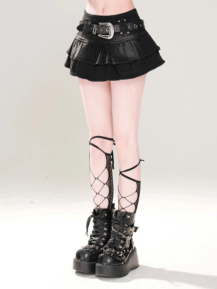 Y2K Denim Mini-Skirt
