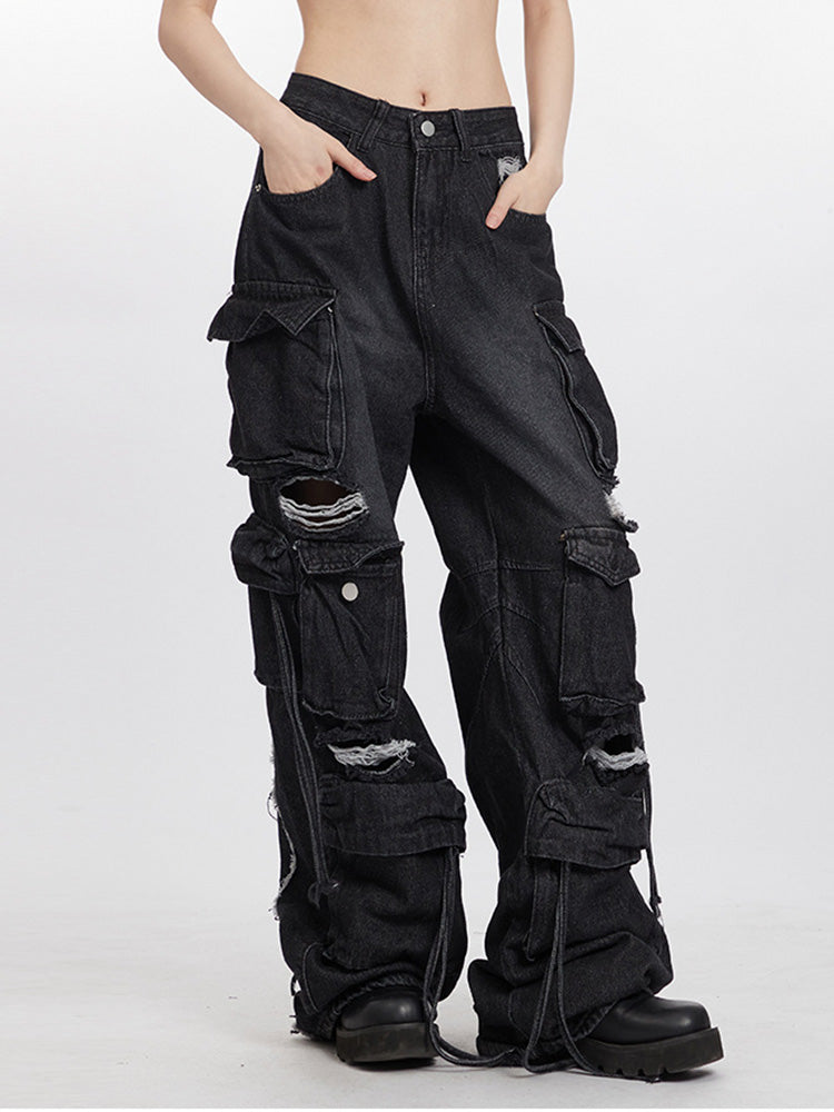 Y2K Damaged Jeans