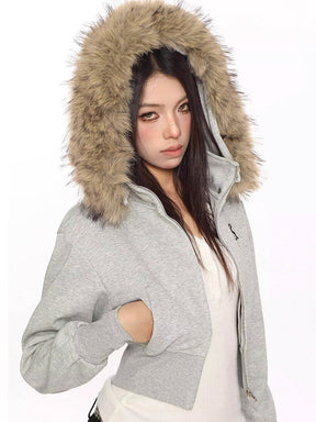 Y2K Black Fur Coat