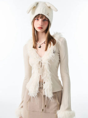 Y2K Fluffy Cardigan