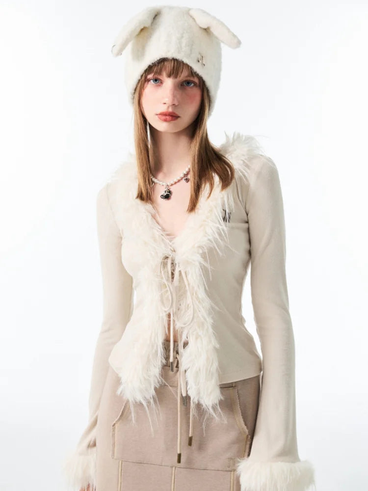 Y2K Fluffy Cardigan