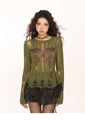 Butterfly Knitted Top