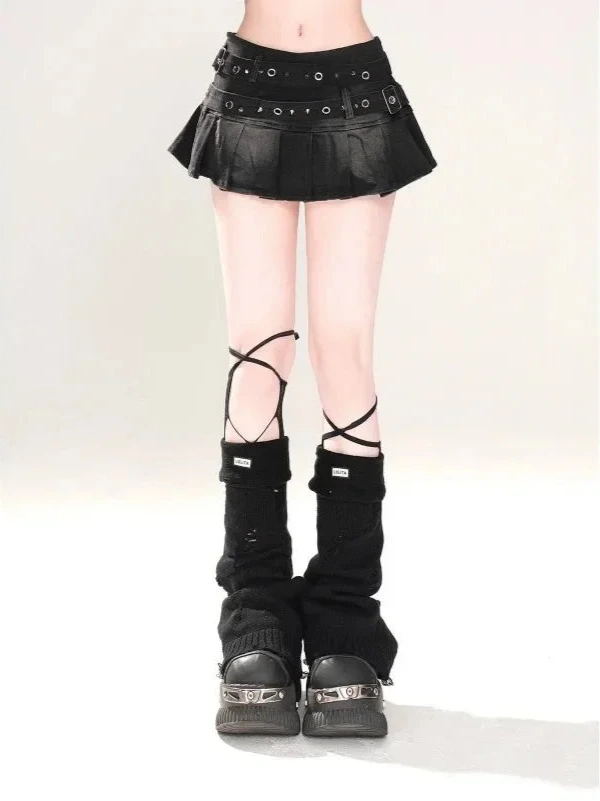 Y2K Belted Mini Skirt