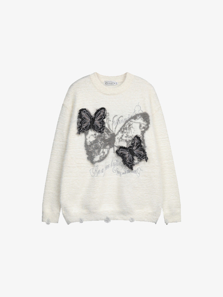 Y2K Butterfly Sweater
