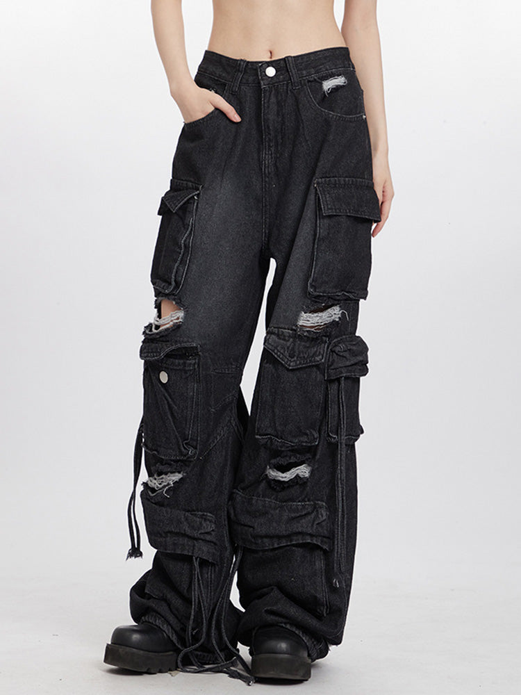 Y2K Damaged Jeans