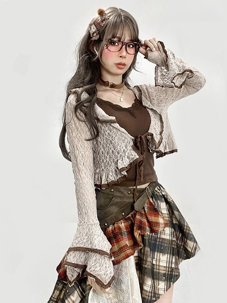 Y2K Lace Cardigan
