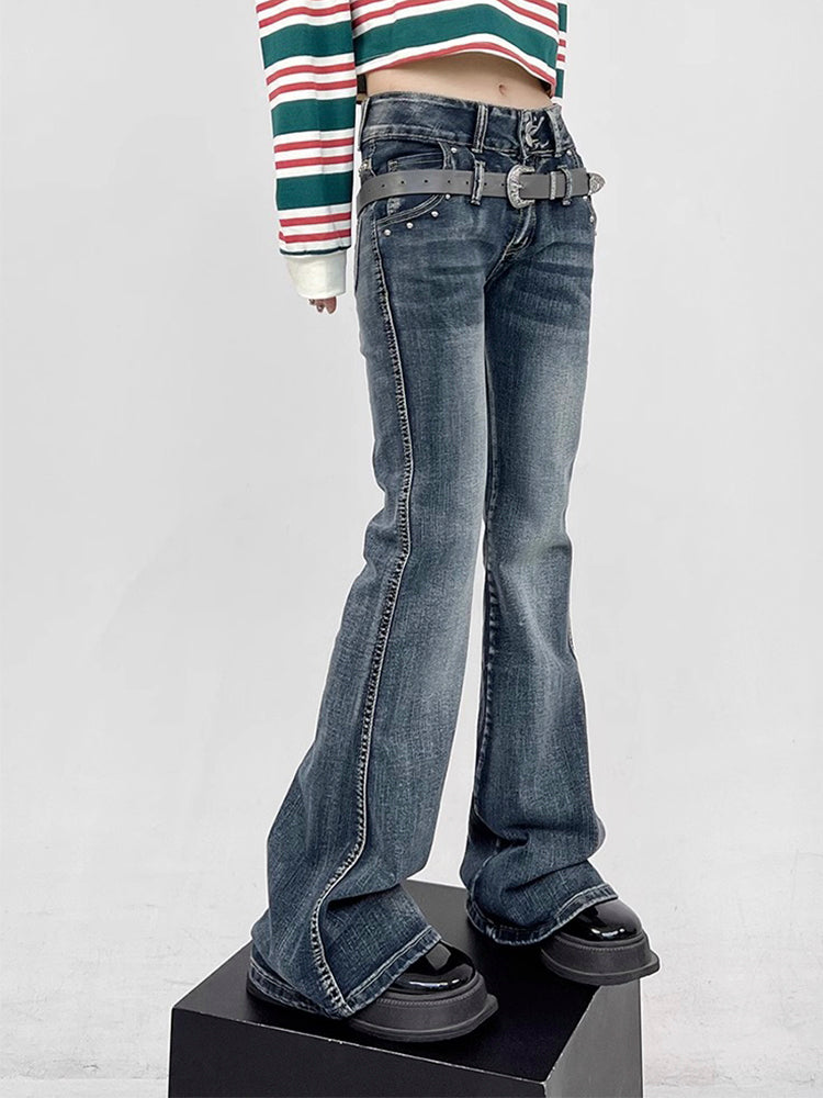 Y2K Low Rise Flared Jeans