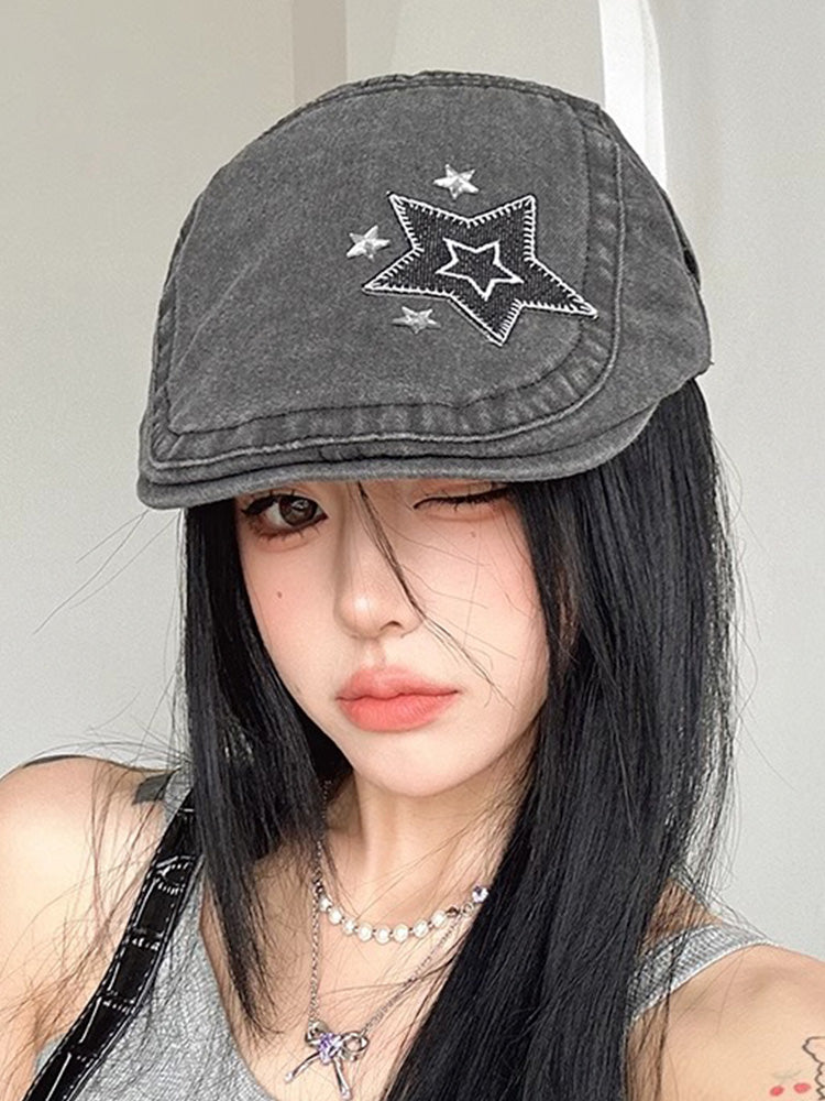 Y2K Star Beret