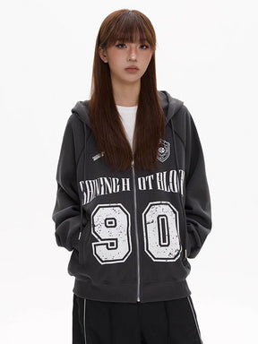 Y2K Hooded Sweat Jacket