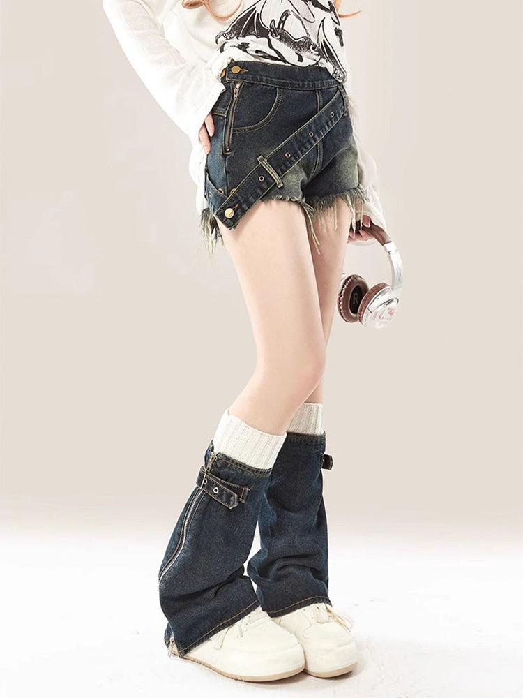 Y2K Denim Leg Warmers