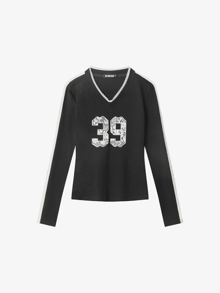 Y2K Crochet Numbers Top