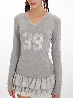 Y2K Crochet Numbers Top