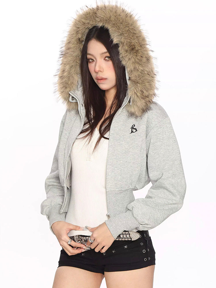Y2K Black Fur Coat