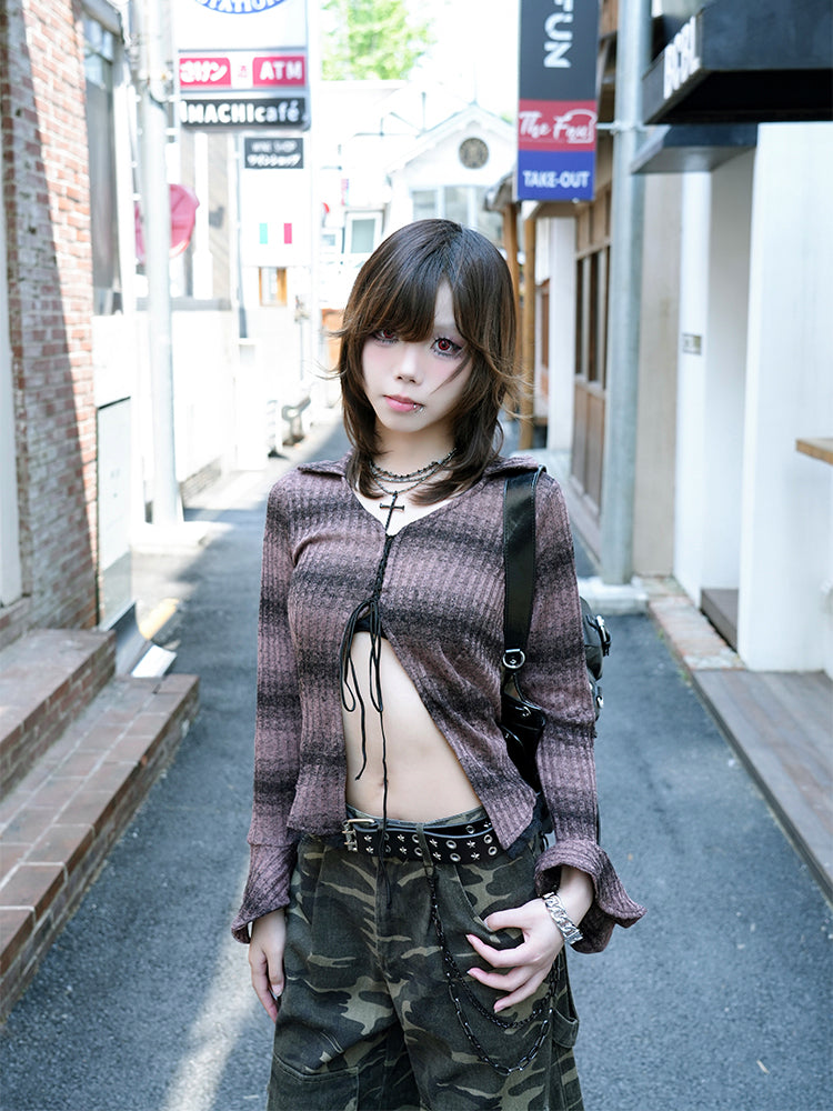 Y2K Striped Shirt