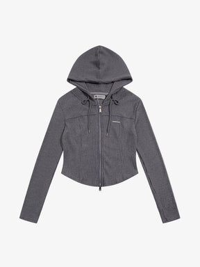 Double Zip Knit Hoodie