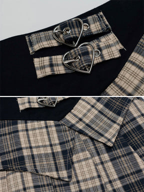 Y2K Heart Pleated Skirt