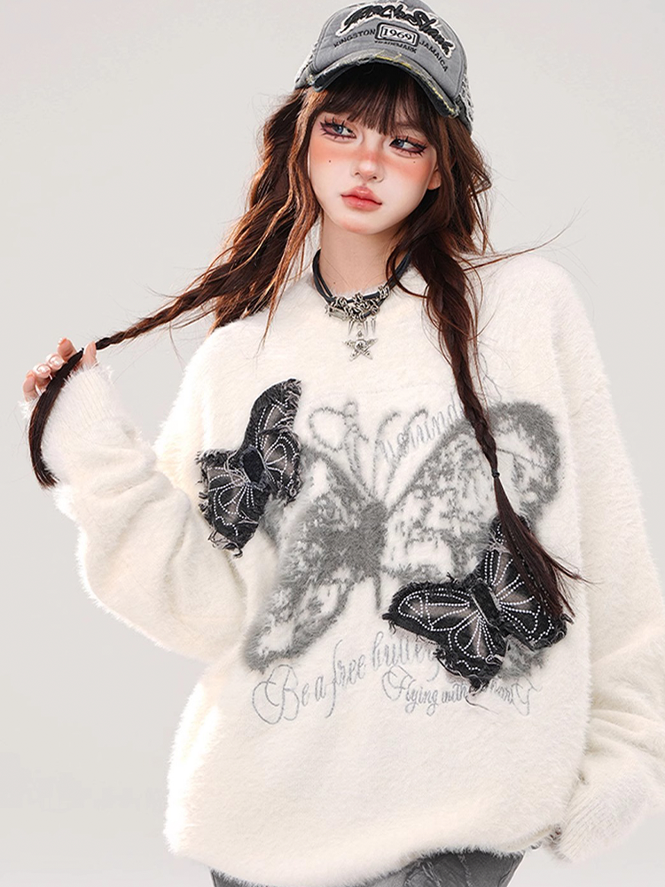 Y2K Butterfly Sweater
