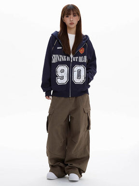 Y2K Hooded Sweat Jacket