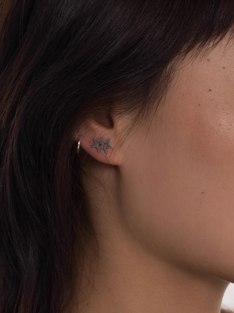 Star Shaped Stud Earrings