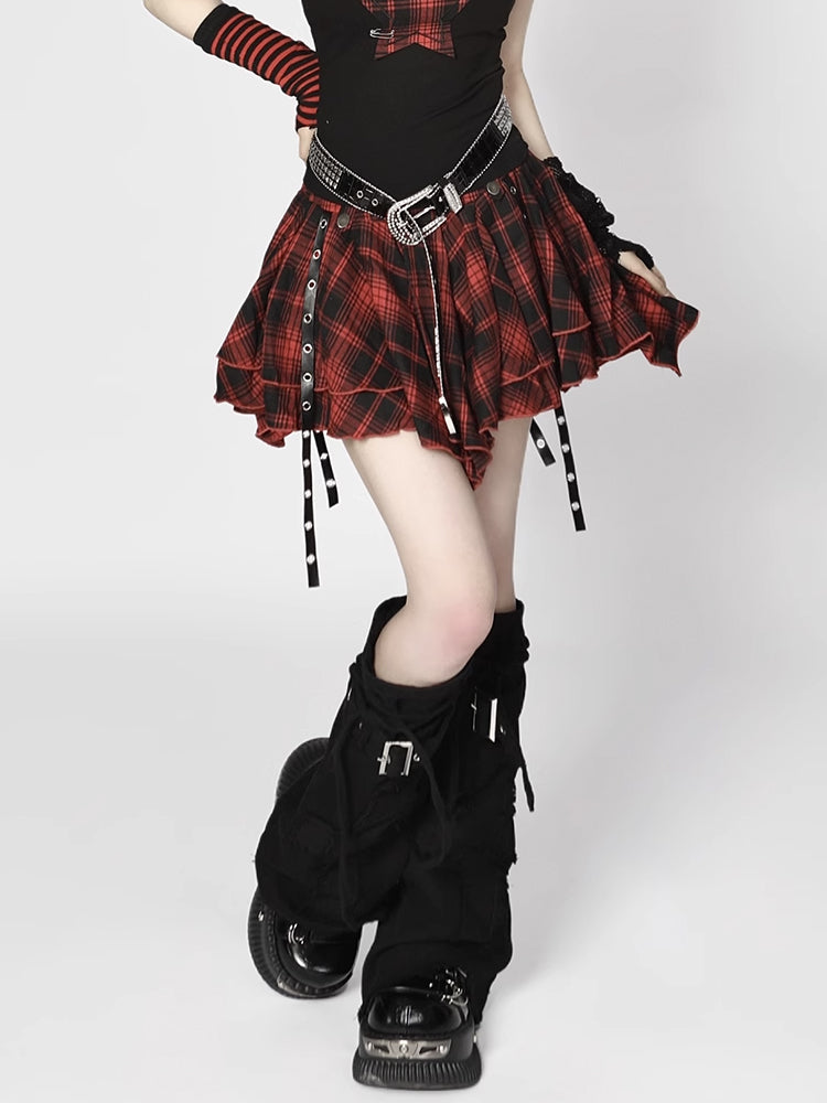 Red Checkered Skirt