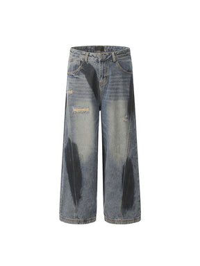 Y2K Damaged Denim Pants