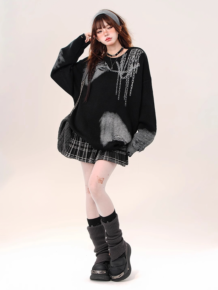 Y2K Chain Sweater