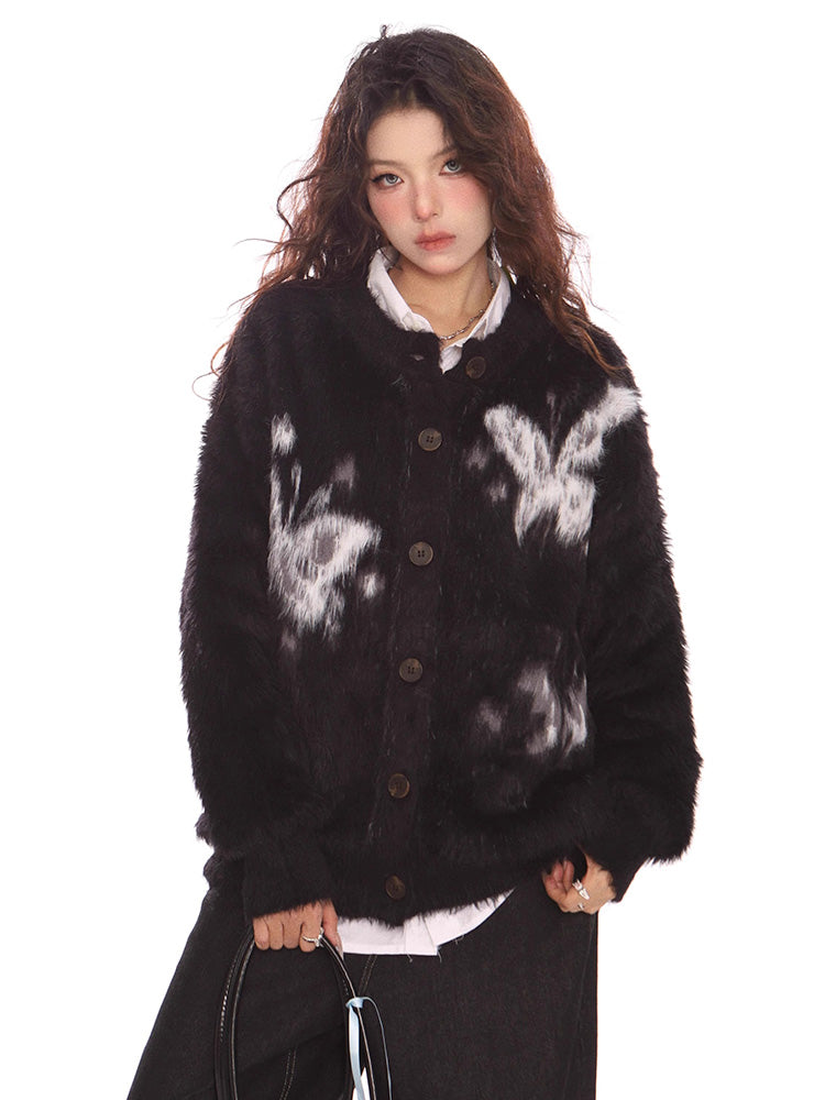 Y2K Butterfly Cardigan