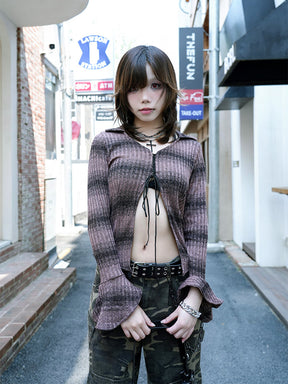 Y2K Striped Shirt