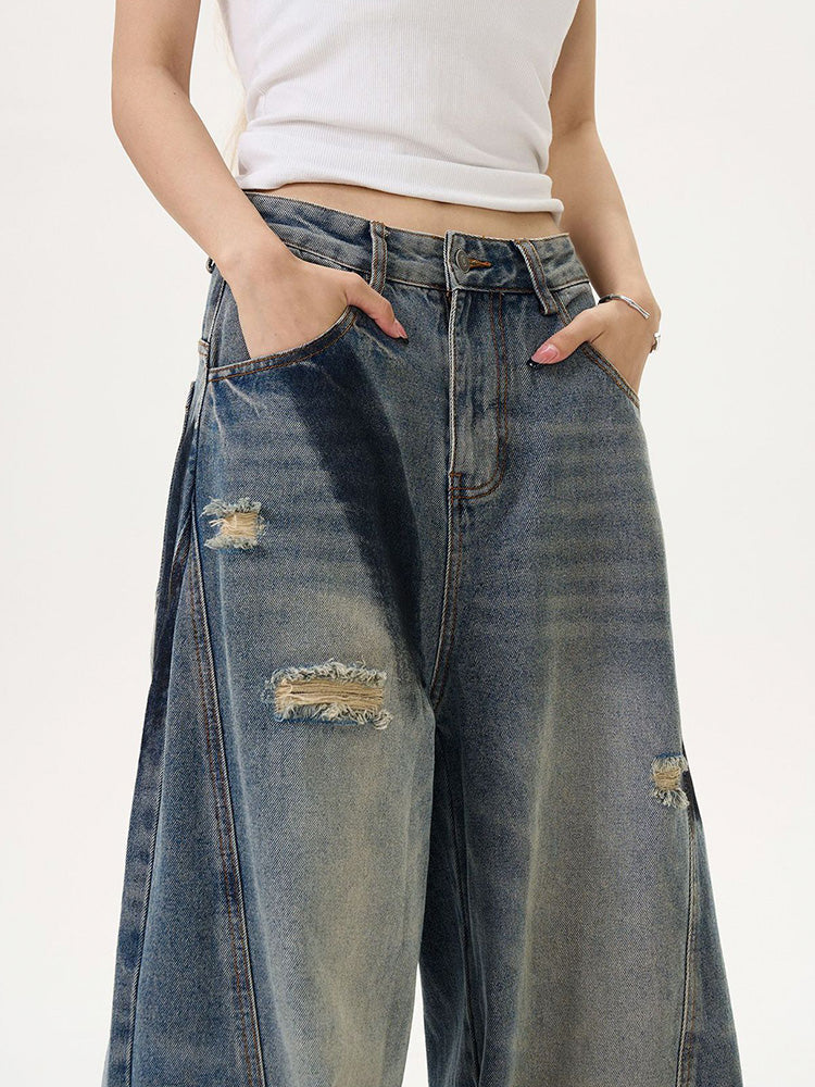 Y2K Damaged Denim Pants