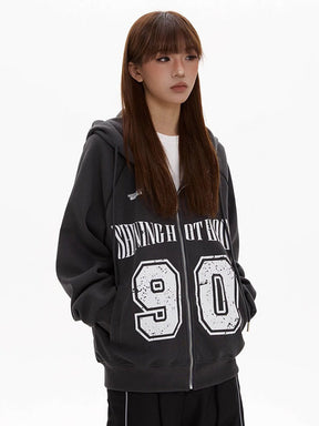 Y2K Hooded Sweat Jacket