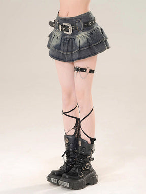 Y2K Denim Mini-Skirt