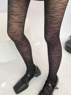 Y2K Zebra Tights
