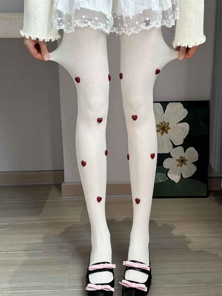 Y2K Heart Tights
