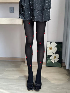 Y2K Heart Tights