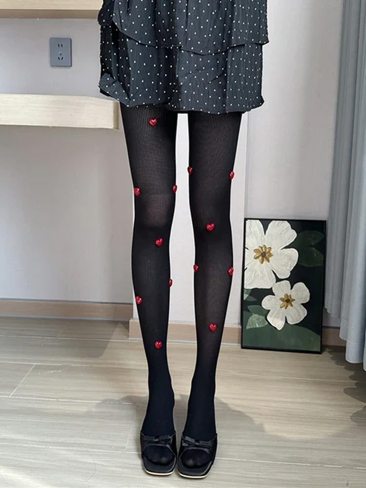 Y2K Heart Tights