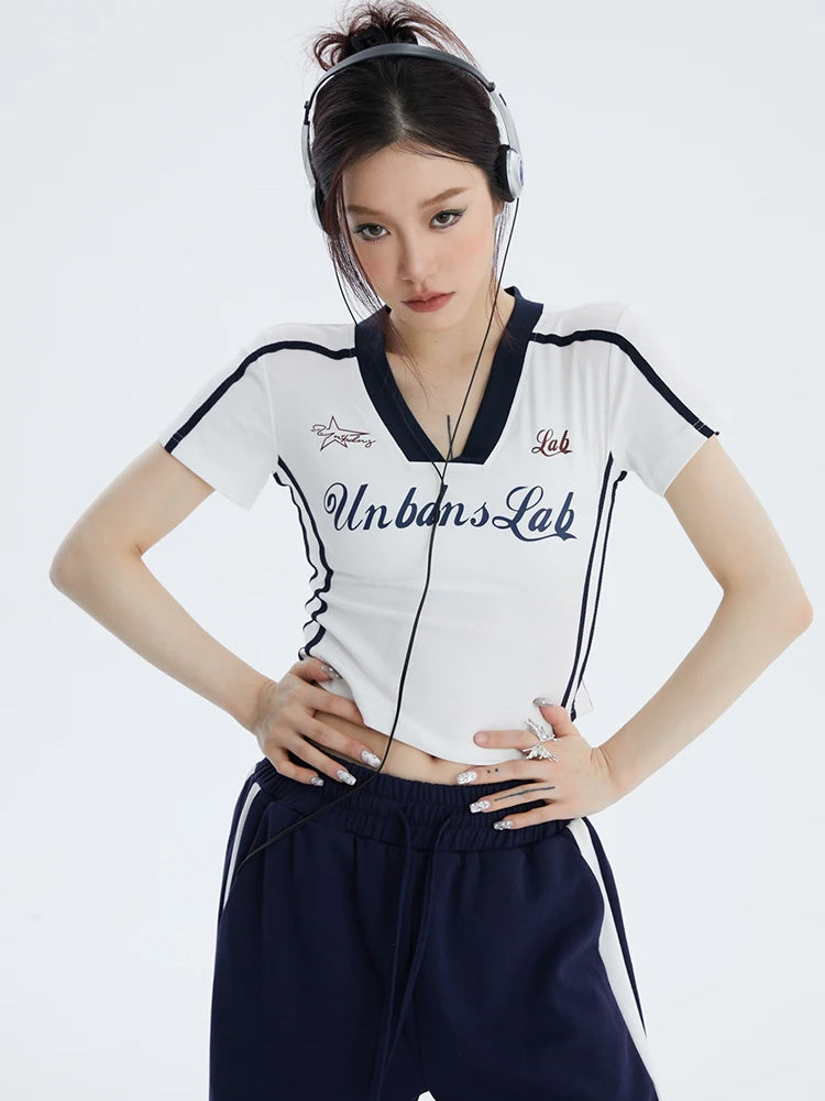 Y2K Varsity Polo Shirt