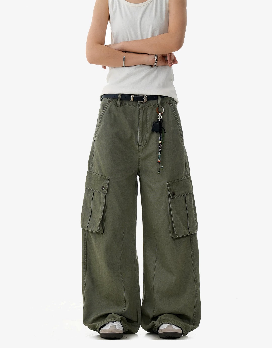 Y2K Khaki Cargo Pants