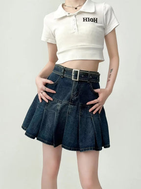 Y2K Mini Jean Skirt