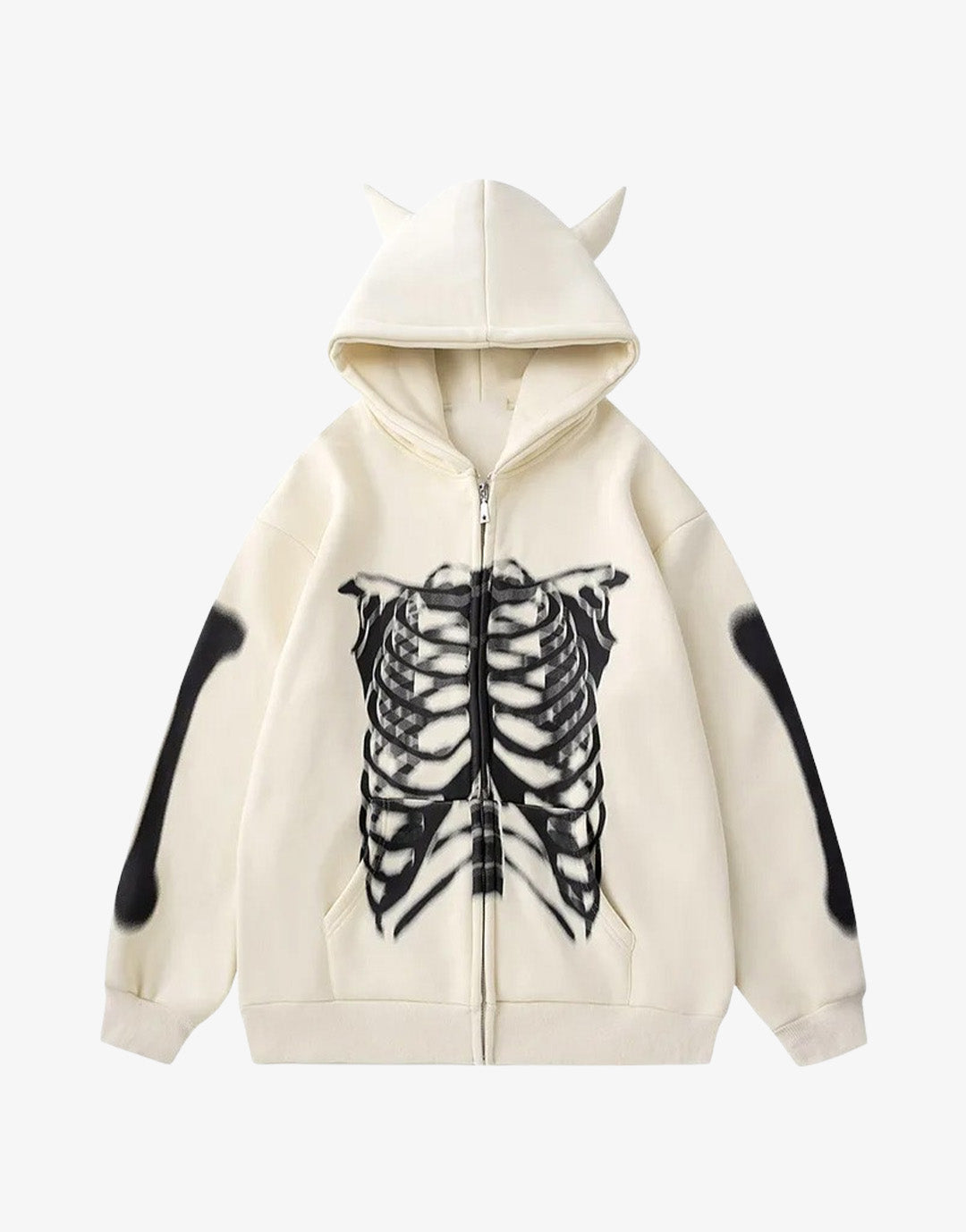 Skeleton Jacket Zip Up Y2K