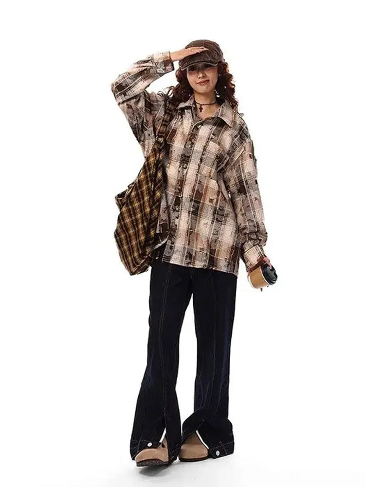 Y2K Plaid Shirt