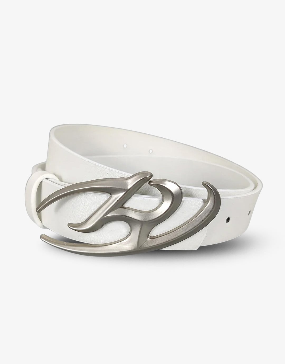 White Leather Belt