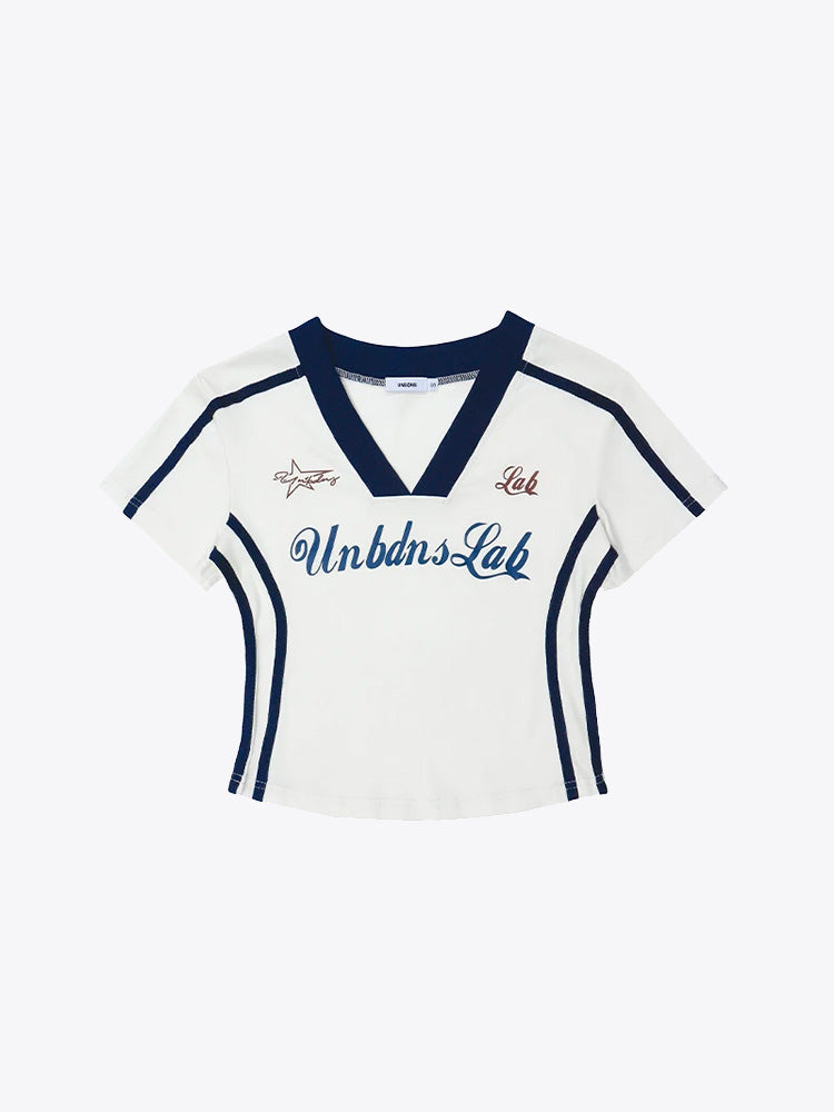 Y2K Varsity Polo Shirt