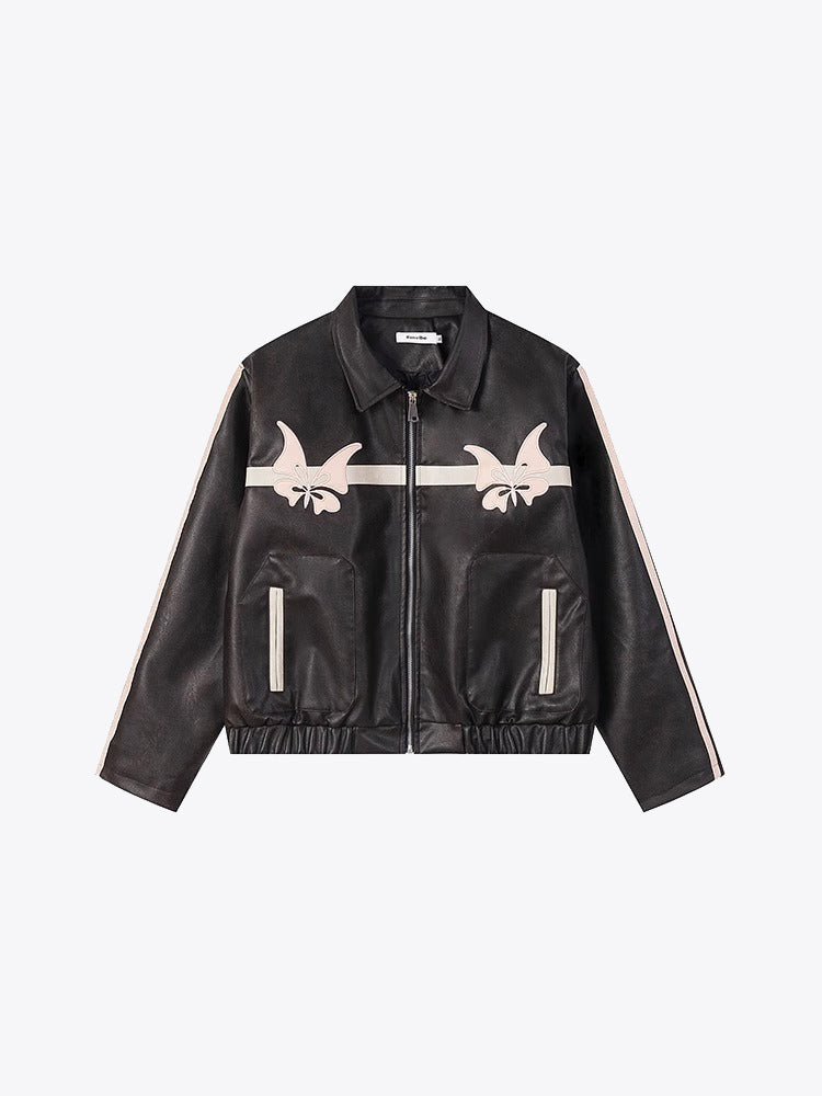 Y2K Brown Leather Jacket